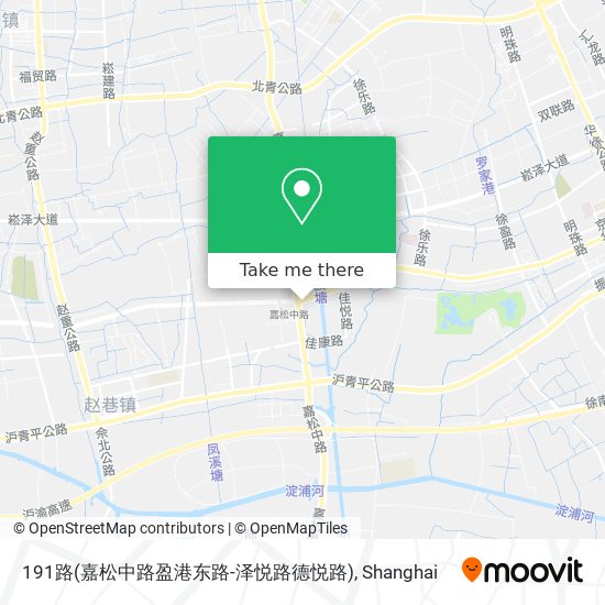 191路(嘉松中路盈港东路-泽悦路德悦路) map