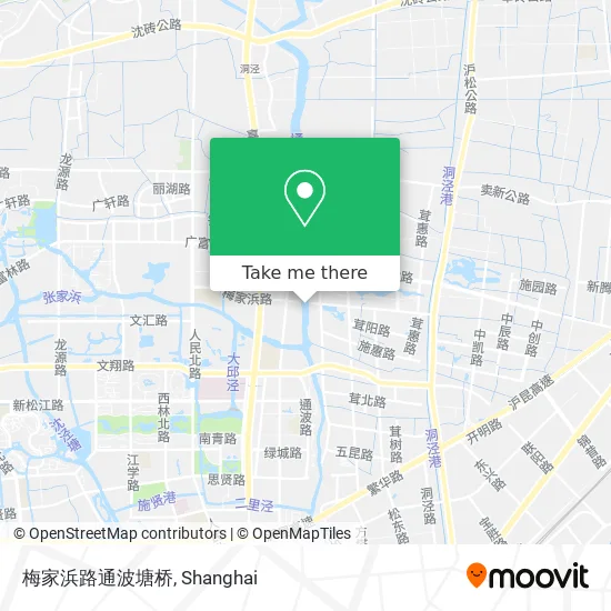 梅家浜路通波塘桥 map