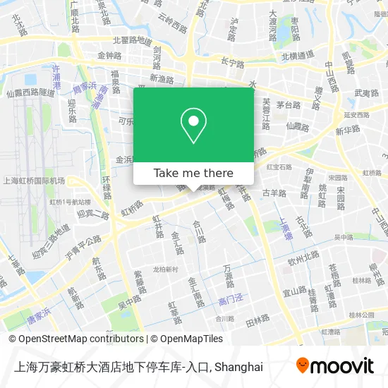 上海万豪虹桥大酒店地下停车库-入口 map