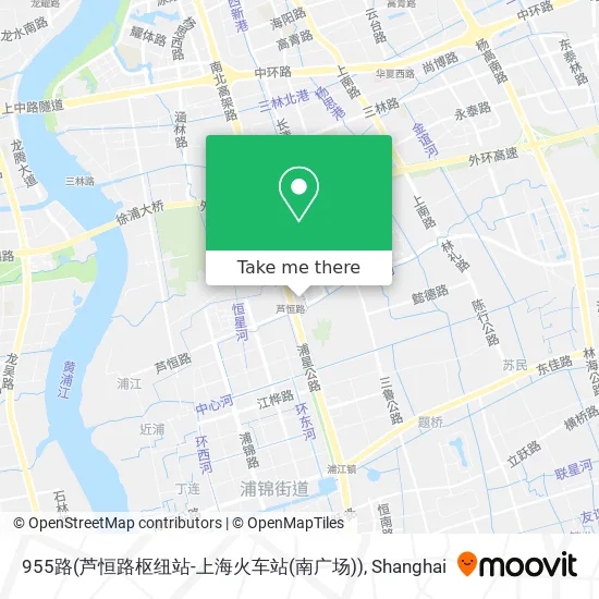 955路(芦恒路枢纽站-上海火车站(南广场)) map