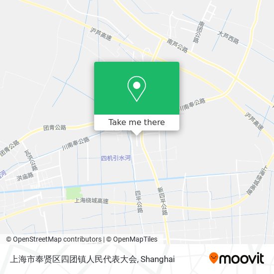上海市奉贤区四团镇人民代表大会 map