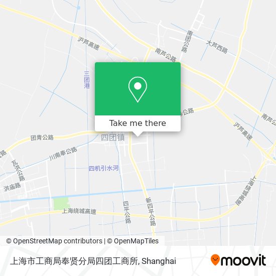 上海市工商局奉贤分局四团工商所 map