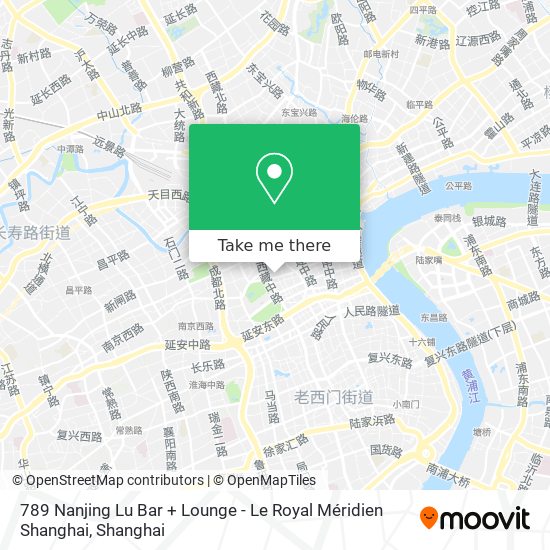 789 Nanjing Lu Bar + Lounge - Le Royal Méridien Shanghai map