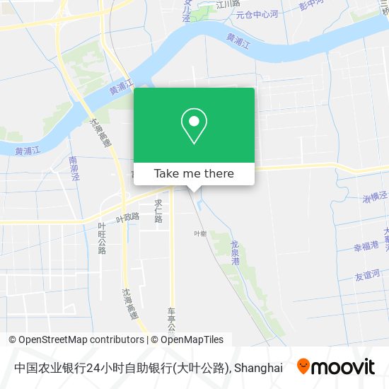 中国农业银行24小时自助银行(大叶公路) map