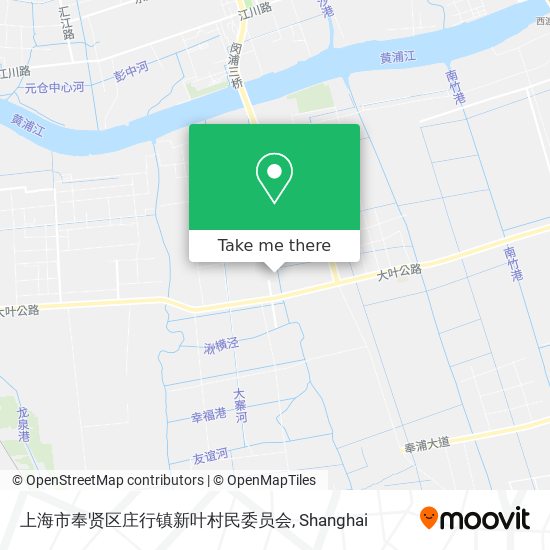 上海市奉贤区庄行镇新叶村民委员会 map