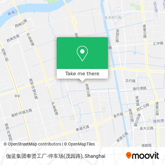 伽蓝集团奉贤工厂-停车场(茂园路) map