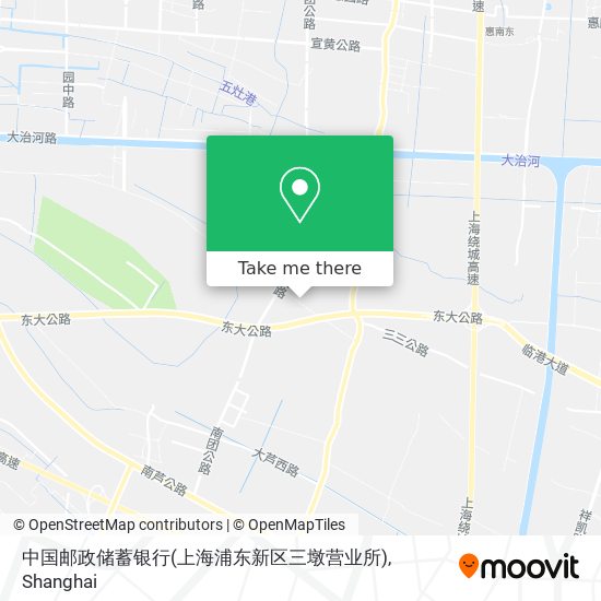 中国邮政储蓄银行(上海浦东新区三墩营业所) map