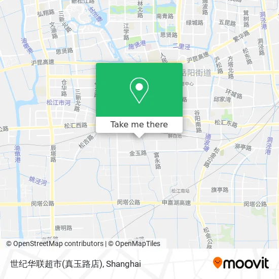 世纪华联超市(真玉路店) map