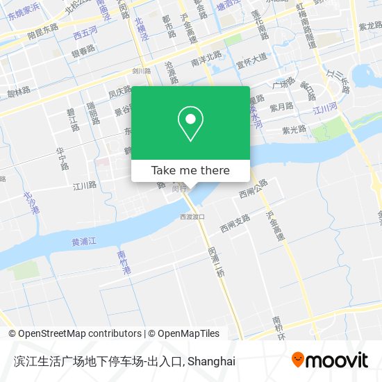 滨江生活广场地下停车场-出入口 map
