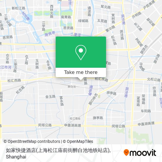 如家快捷酒店(上海松江庙前街醉白池地铁站店) map