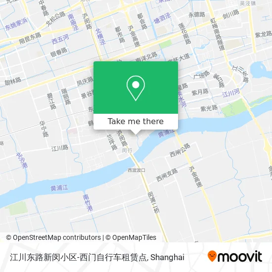 江川东路新闵小区-西门自行车租赁点 map