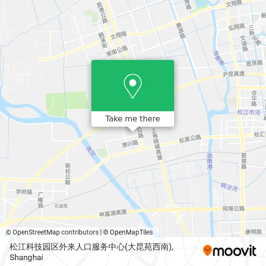 松江科技园区外来人口服务中心(大昆苑西南) map
