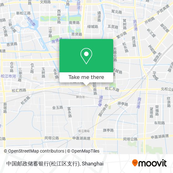 中国邮政储蓄银行(松江区支行) map