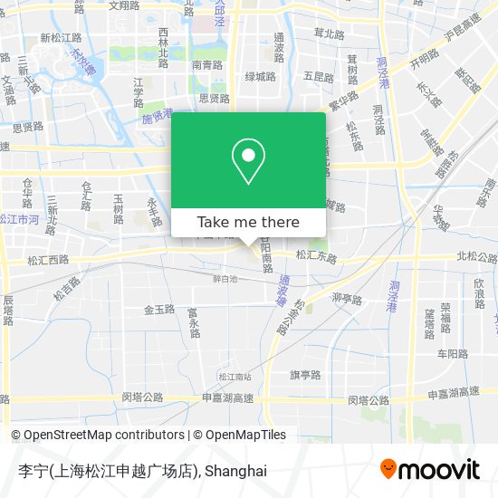 李宁(上海松江申越广场店) map