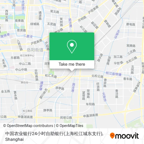 中国农业银行24小时自助银行(上海松江城东支行) map