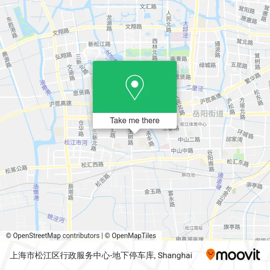 上海市松江区行政服务中心-地下停车库 map