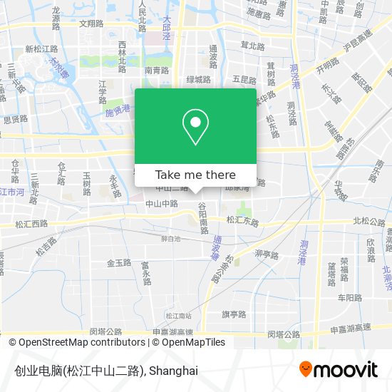 创业电脑(松江中山二路) map