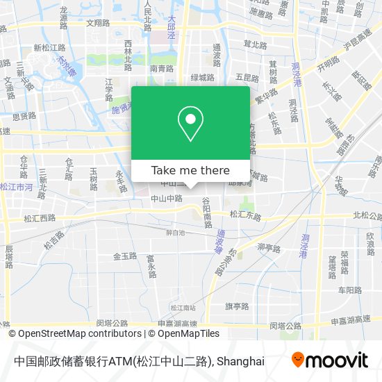 中国邮政储蓄银行ATM(松江中山二路) map