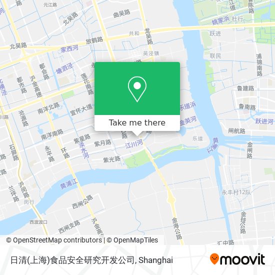 日清(上海)食品安全研究开发公司 map