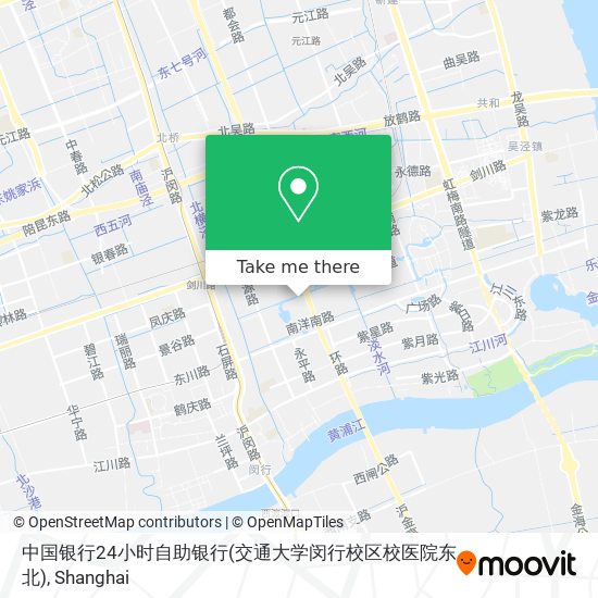 中国银行24小时自助银行(交通大学闵行校区校医院东北) map