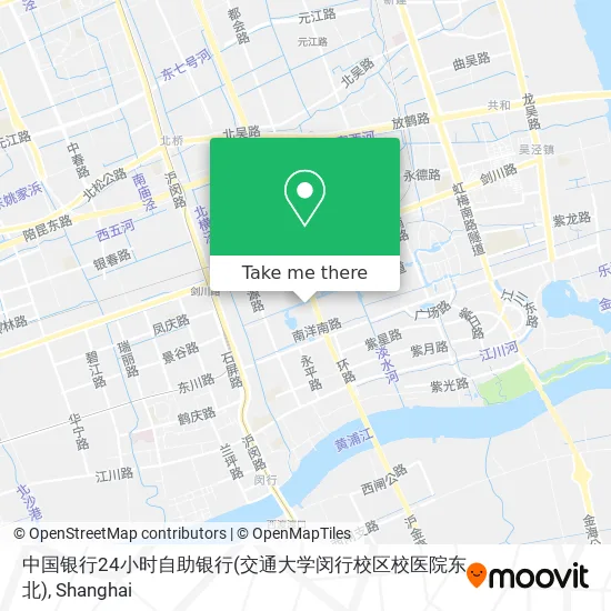 中国银行24小时自助银行(交通大学闵行校区校医院东北) map