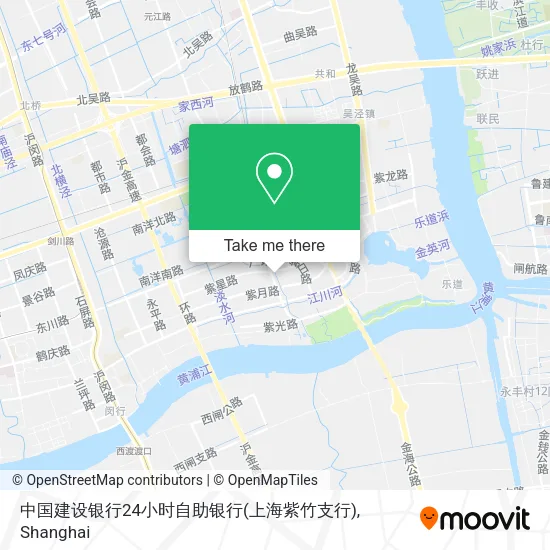 中国建设银行24小时自助银行(上海紫竹支行) map