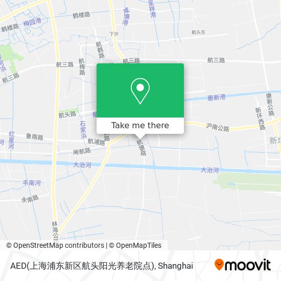 AED(上海浦东新区航头阳光养老院点) map