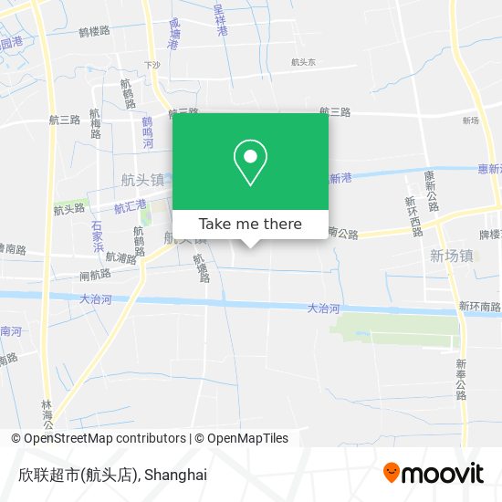 欣联超市(航头店) map