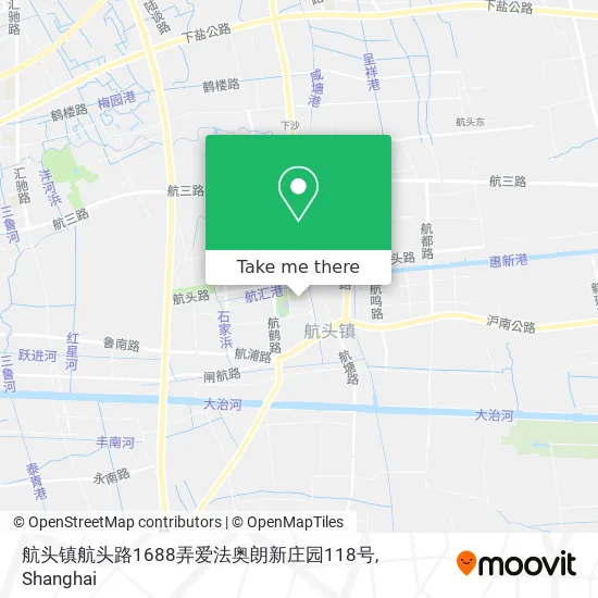 航头镇航头路1688弄爱法奥朗新庄园118号 map