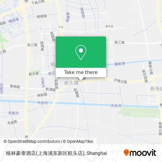 格林豪泰酒店(上海浦东新区航头店) map