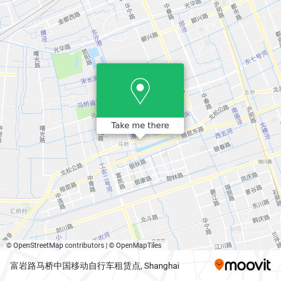 富岩路马桥中国移动自行车租赁点 map