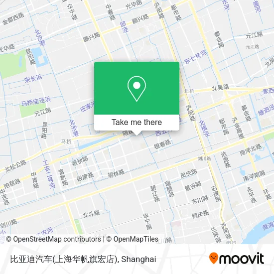 比亚迪汽车(上海华帆旗宏店) map