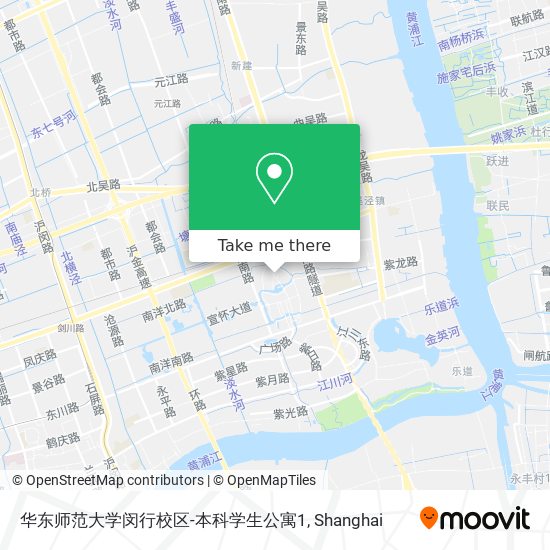 华东师范大学闵行校区-本科学生公寓1 map