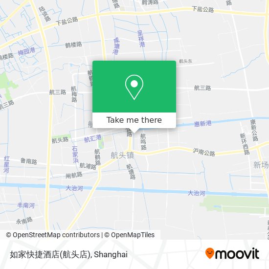 如家快捷酒店(航头店) map
