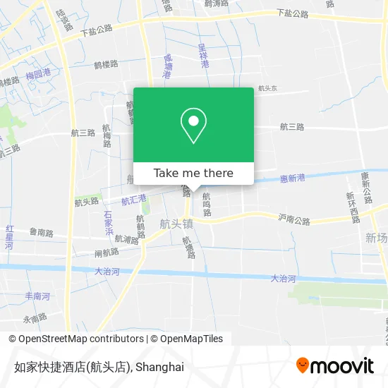 如家快捷酒店(航头店) map