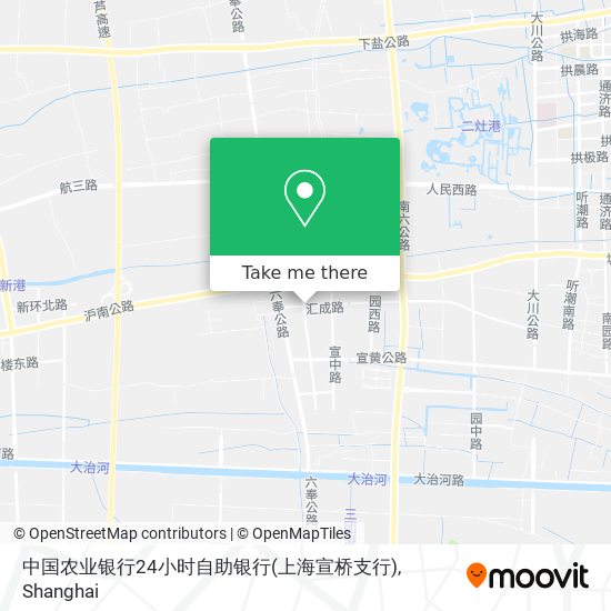 中国农业银行24小时自助银行(上海宣桥支行) map