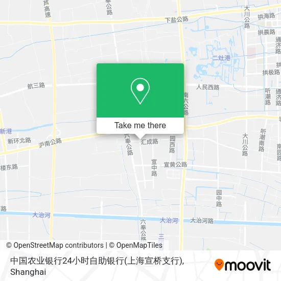 中国农业银行24小时自助银行(上海宣桥支行) map