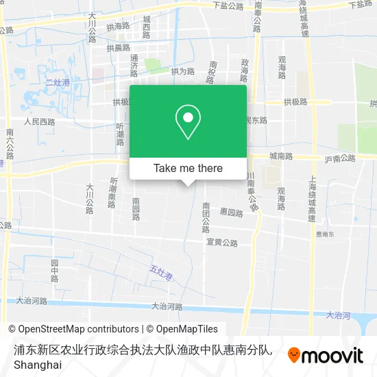 浦东新区农业行政综合执法大队渔政中队惠南分队 map