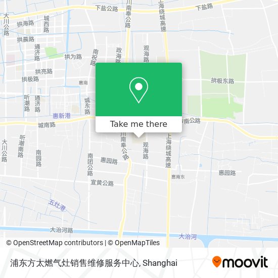 浦东方太燃气灶销售维修服务中心 map