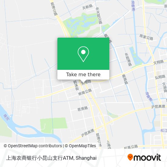 上海农商银行小昆山支行ATM map