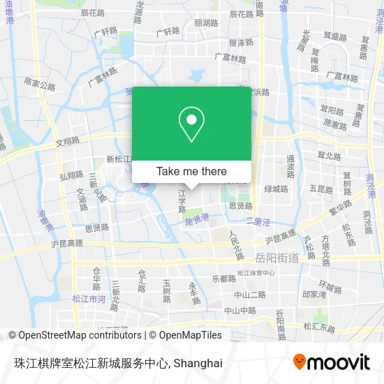 珠江棋牌室松江新城服务中心 map