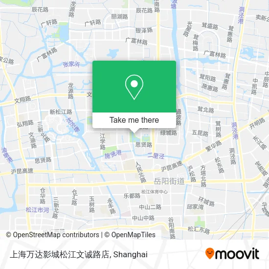 上海万达影城松江文诚路店 map