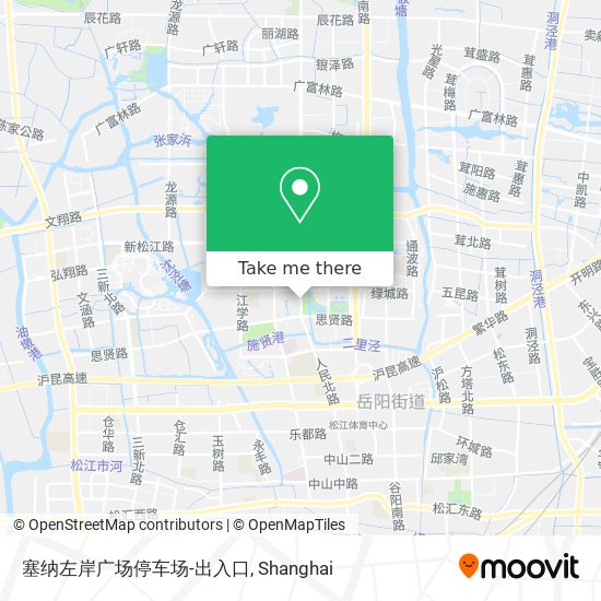 塞纳左岸广场停车场-出入口 map