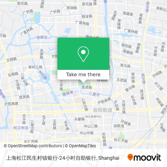 上海松江民生村镇银行-24小时自助银行 map