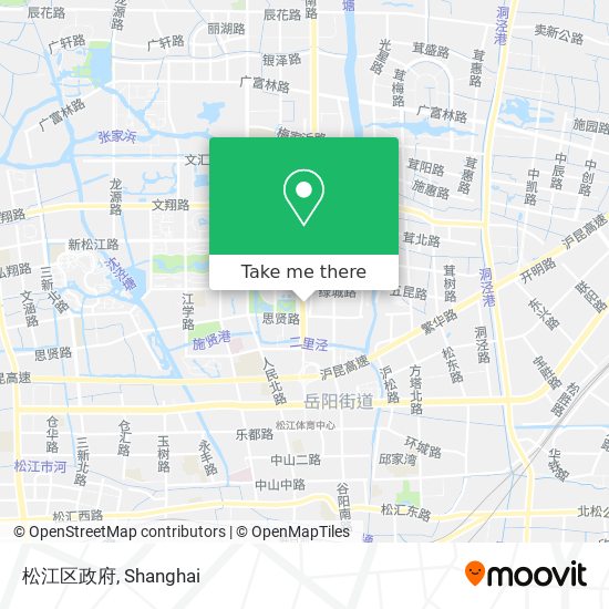 松江区政府 map