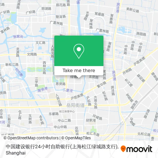 中国建设银行24小时自助银行(上海松江绿城路支行) map