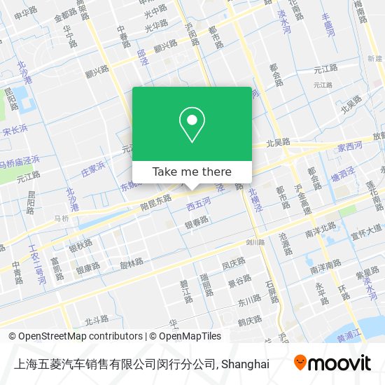 上海五菱汽车销售有限公司闵行分公司 map