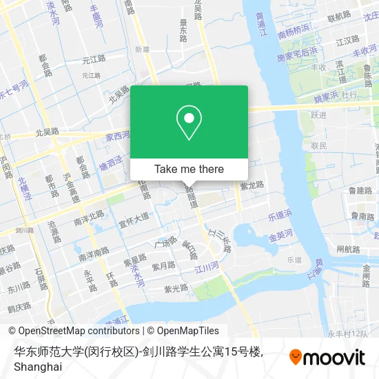 华东师范大学(闵行校区)-剑川路学生公寓15号楼 map
