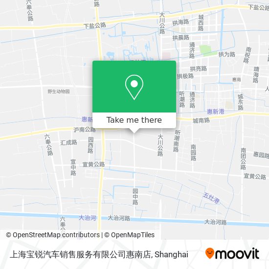 上海宝锐汽车销售服务有限公司惠南店 map