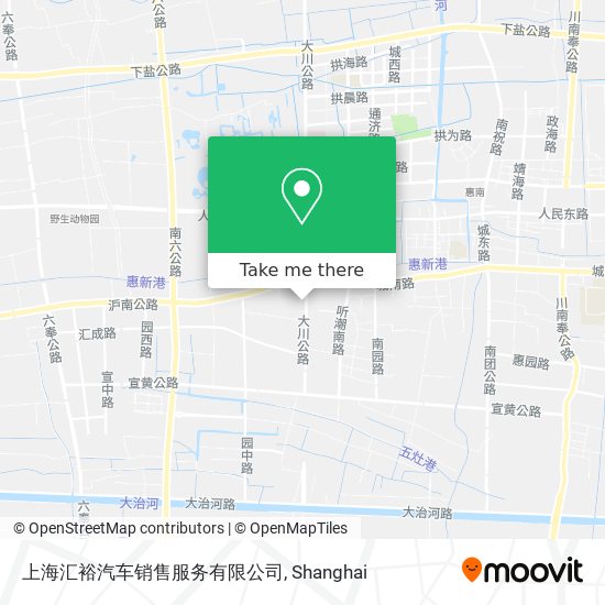 上海汇裕汽车销售服务有限公司 map